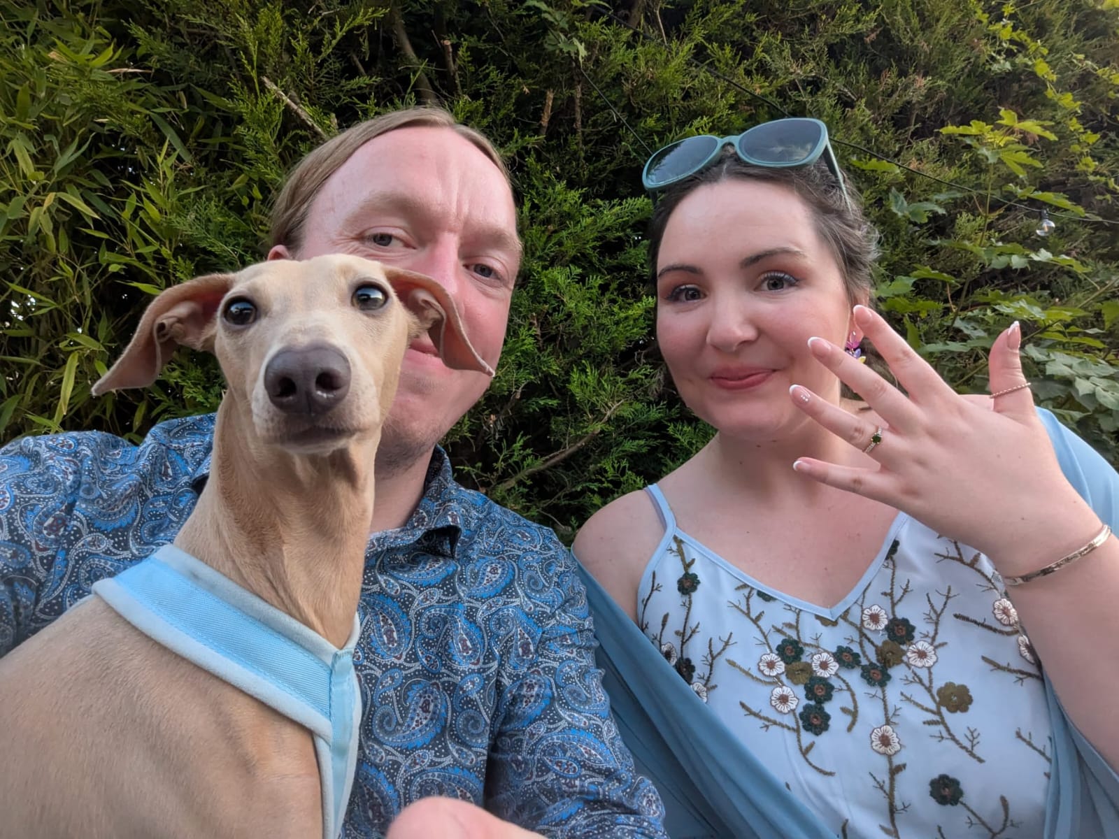 Alex and Steven with their dog